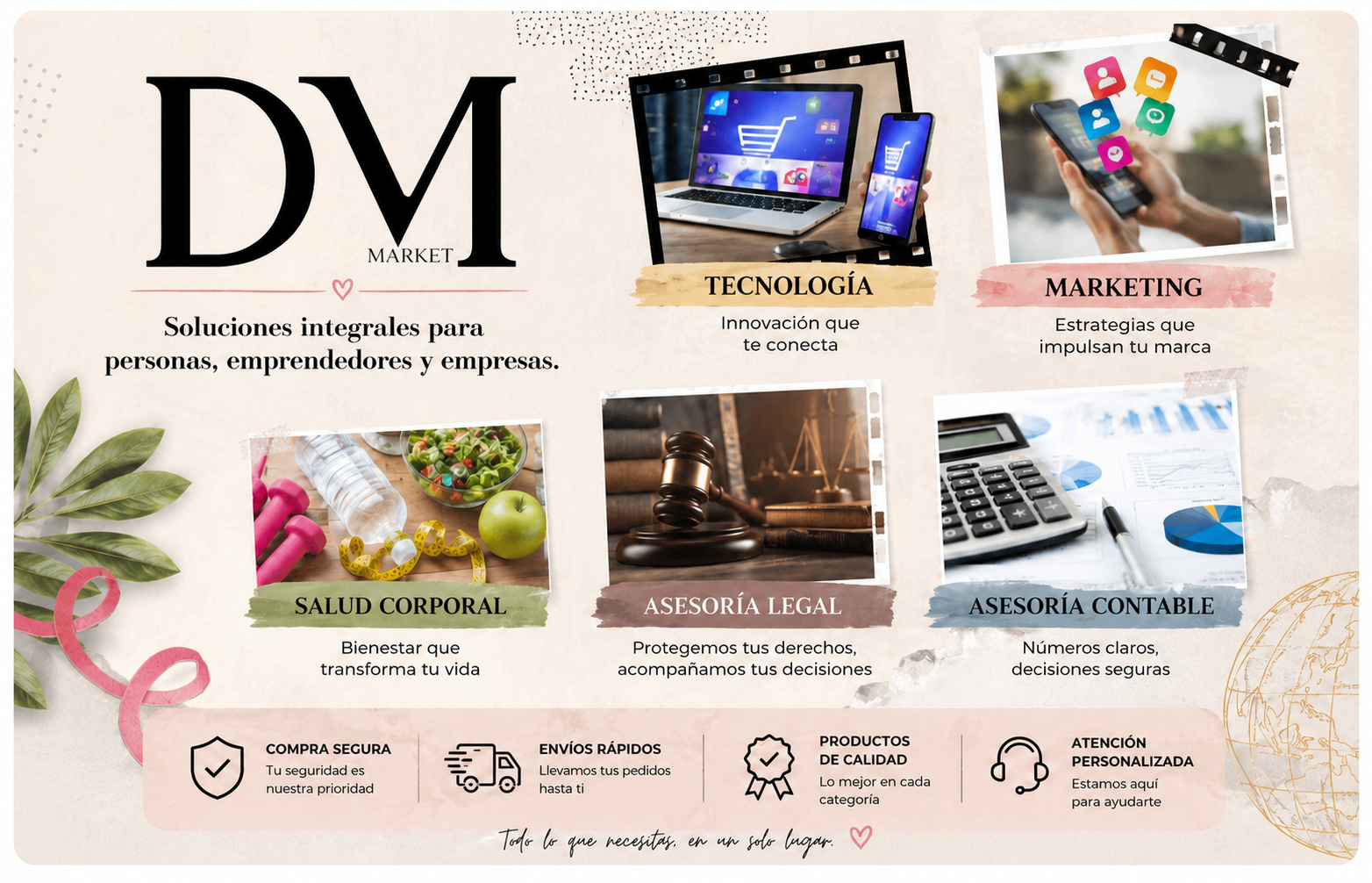 Soluciones integrales para personas, emprendedores y empresas.